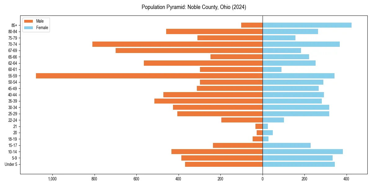 Population pyramid for 