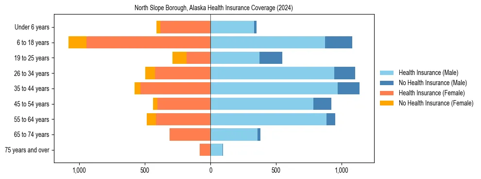 Health insurance pyramid for North Slope Borough, Alaska