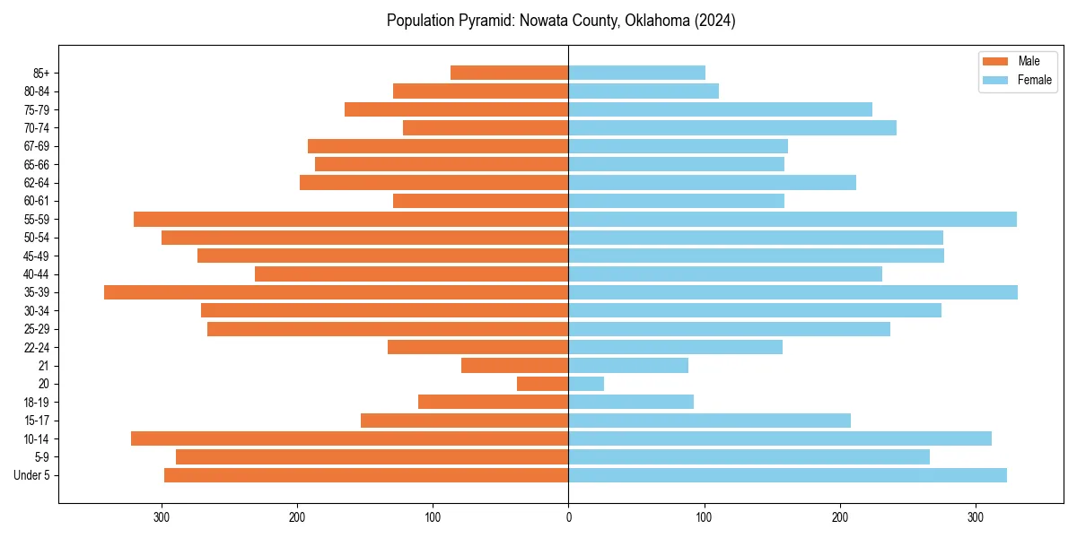 Population pyramid for 