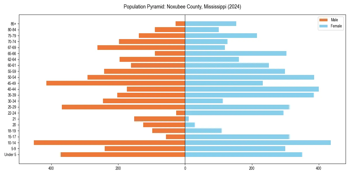 Population pyramid for 