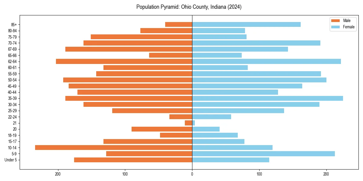 Population pyramid for 