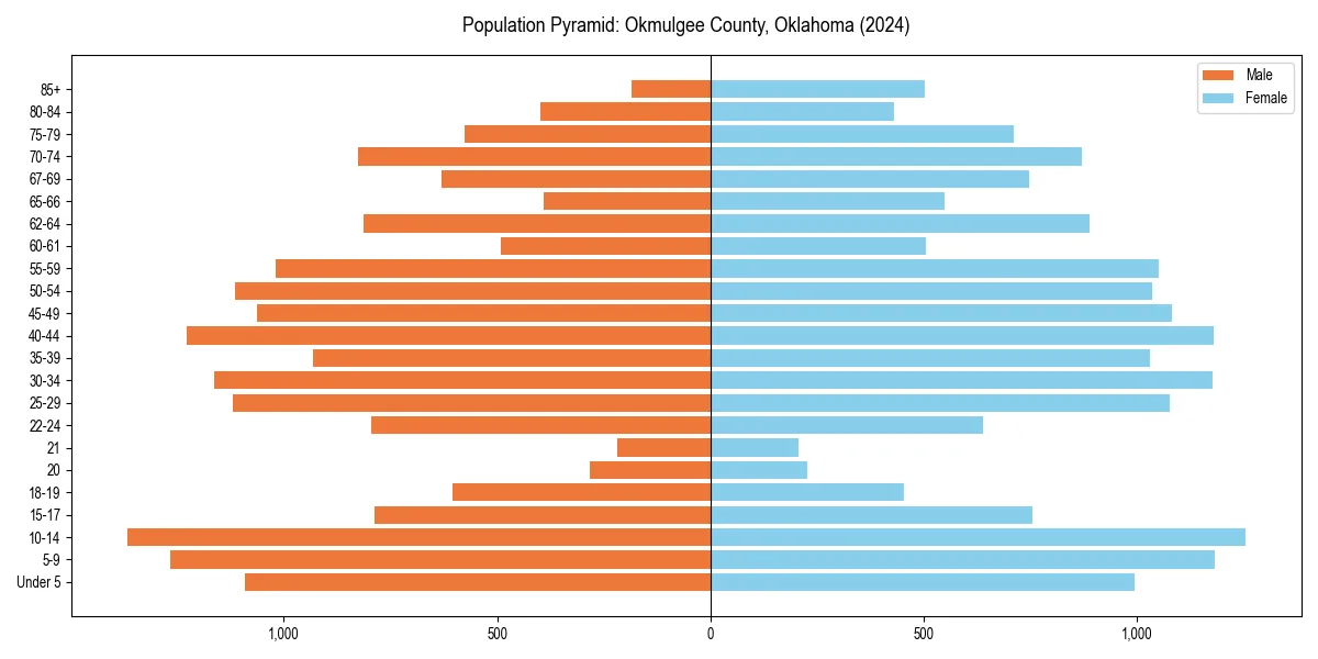 Population pyramid for 