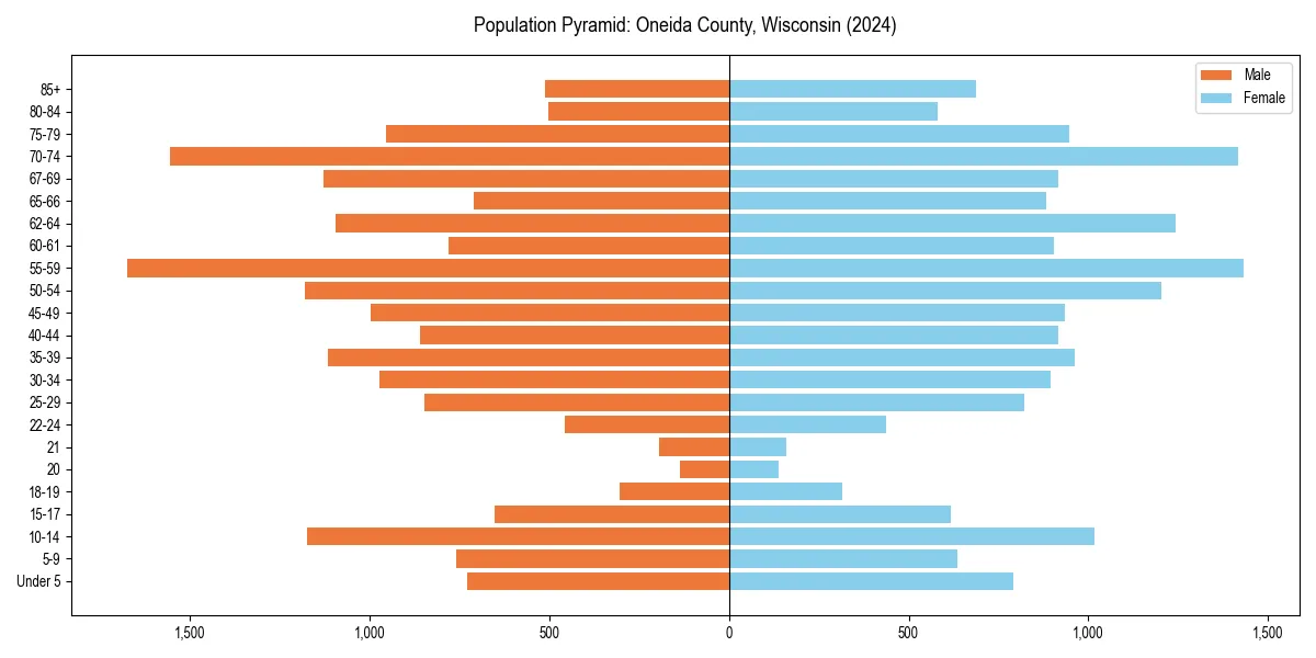 Population pyramid for 