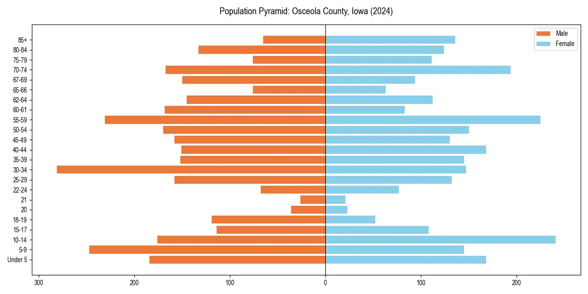 Population pyramid for 