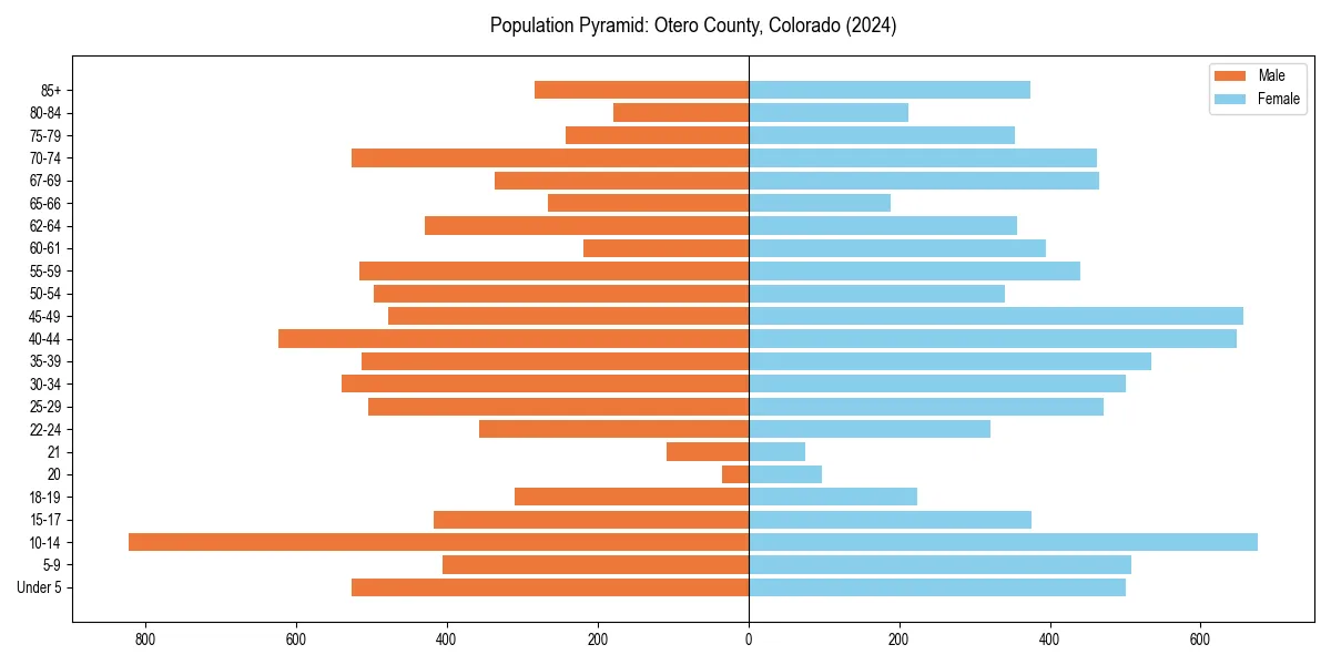 Population pyramid for 