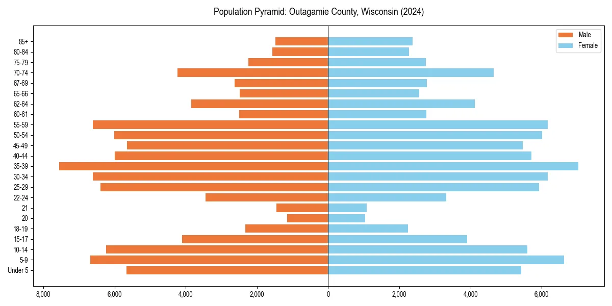 Population pyramid for 
