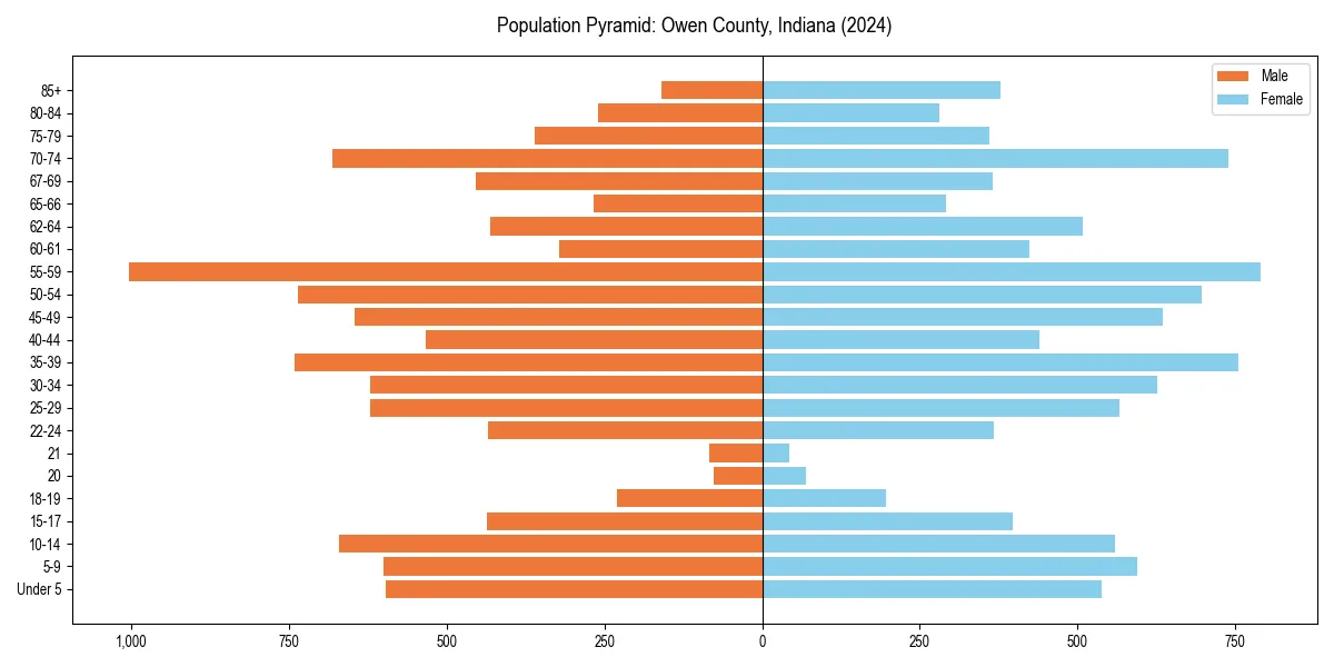 Population pyramid for 