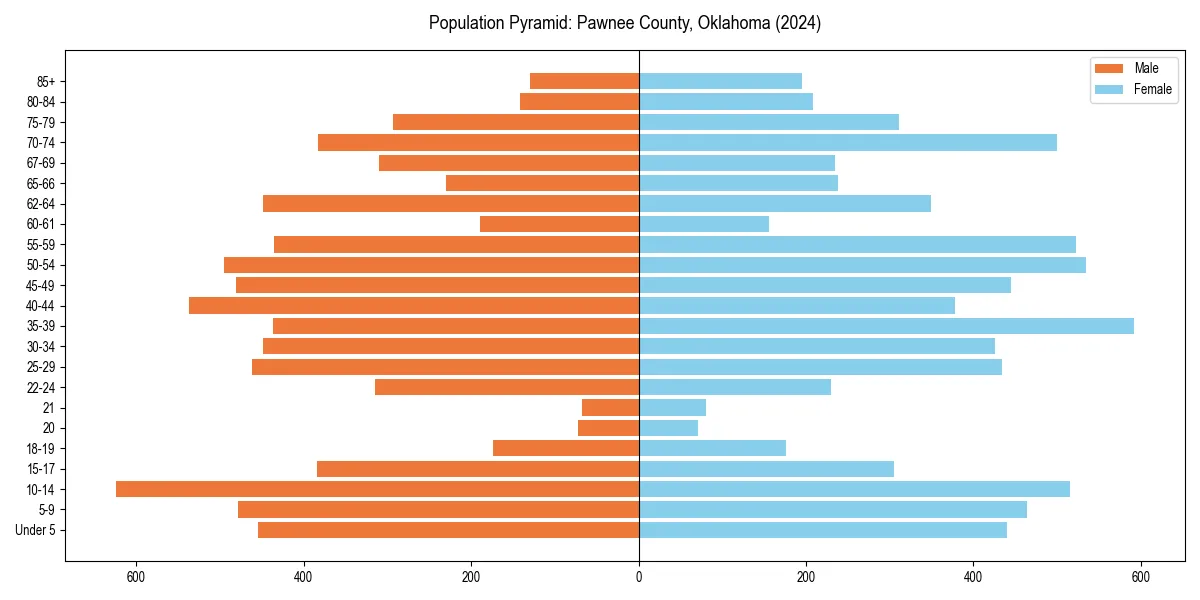 Population pyramid for 