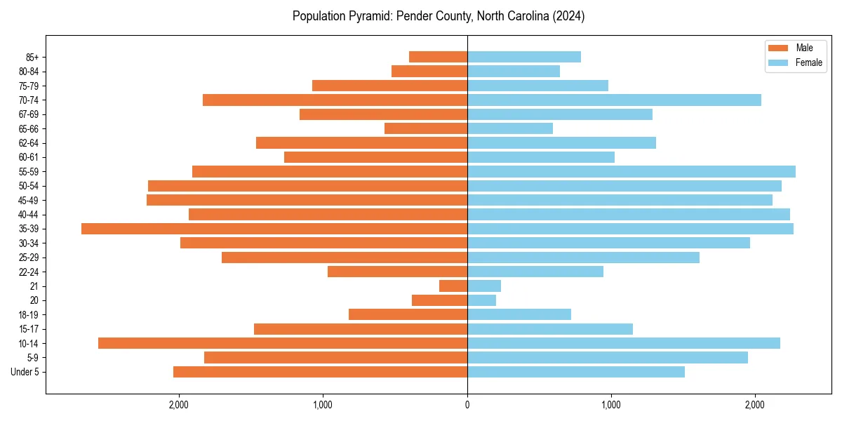 Population pyramid for 