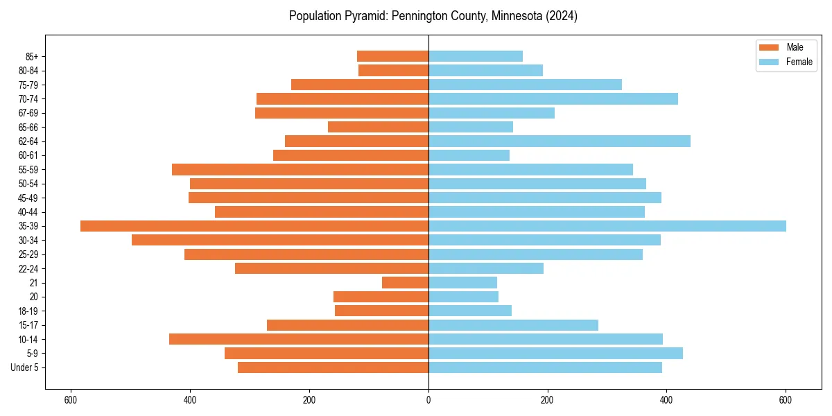 Population pyramid for 
