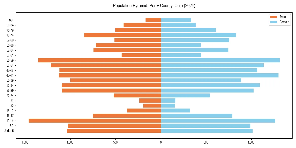 Population pyramid for 