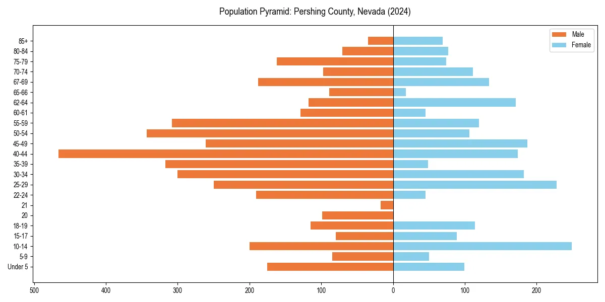 Population pyramid for 