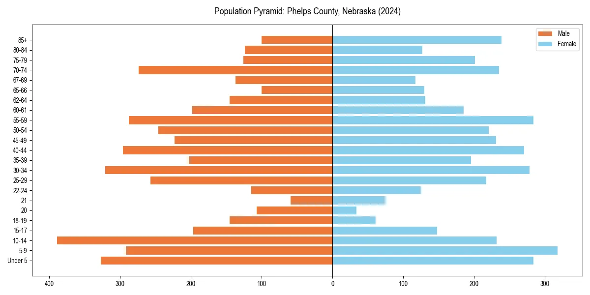 Population pyramid for 