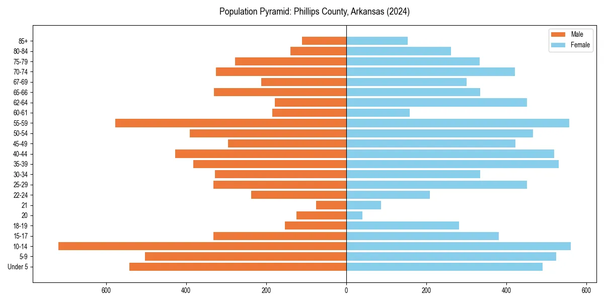 Population pyramid for 