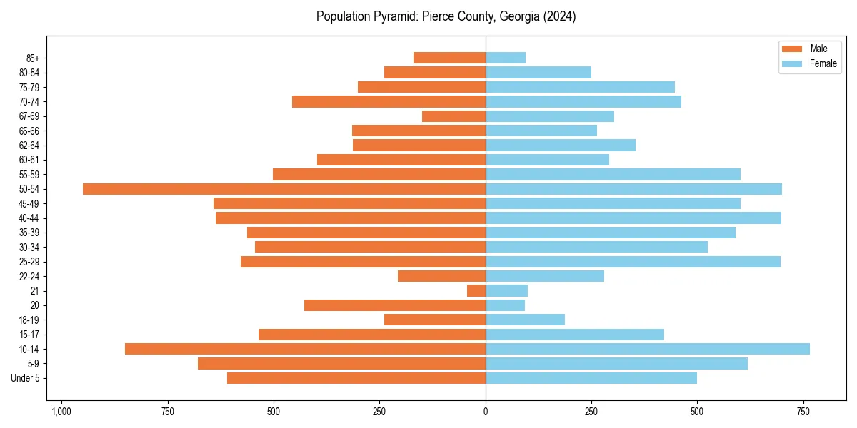 Population pyramid for 