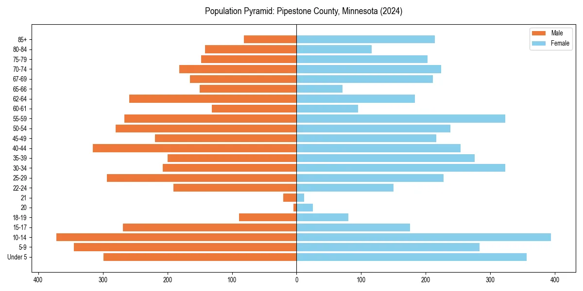 Population pyramid for 