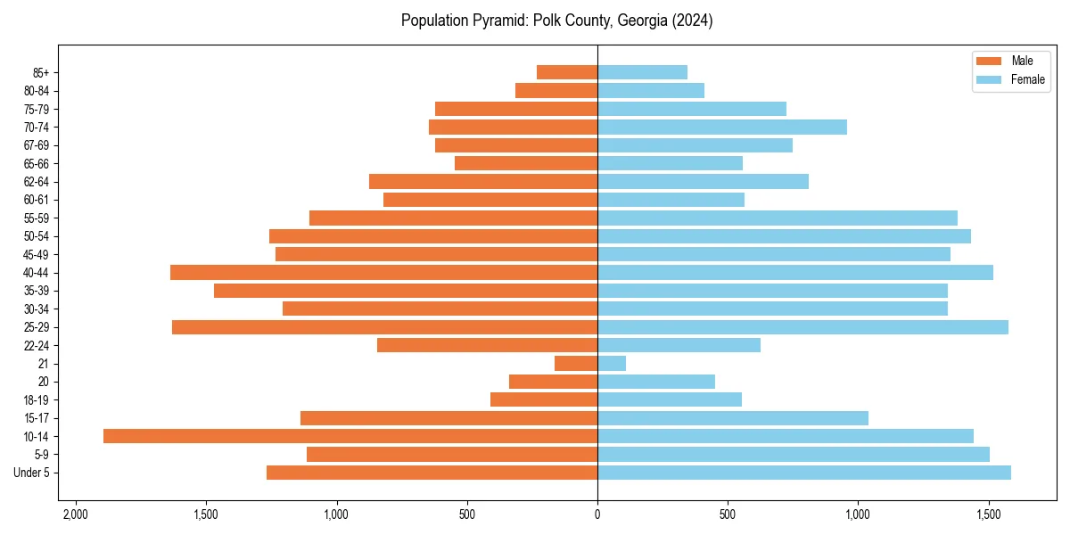 Population pyramid for 