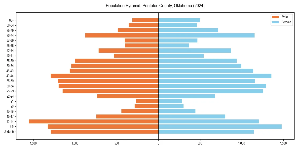 Population pyramid for 
