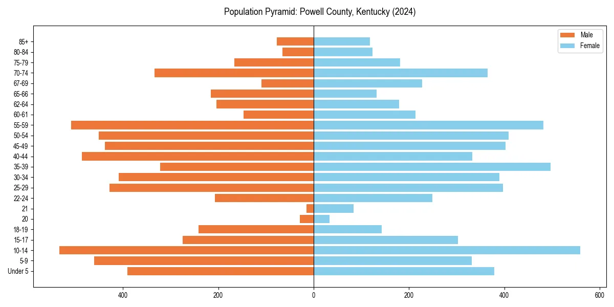 Population pyramid for 