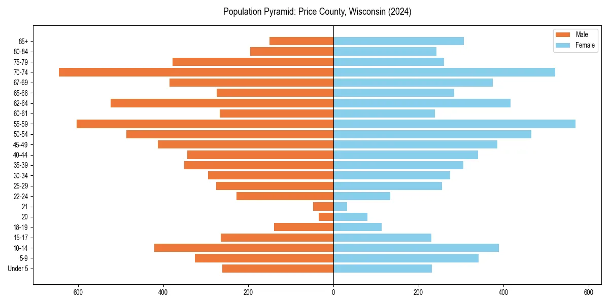 Population pyramid for 