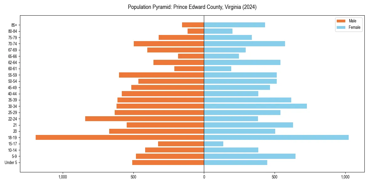 Population pyramid for 