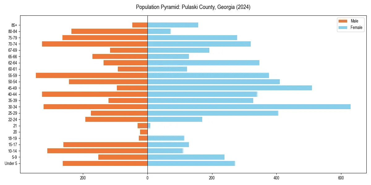 Population pyramid for 