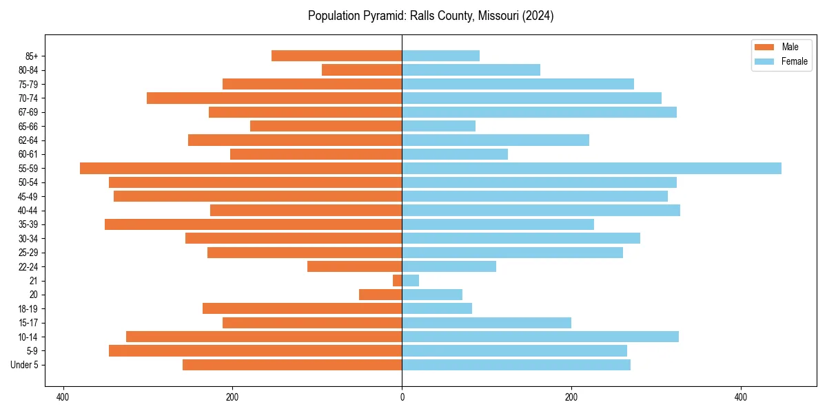 Population pyramid for 