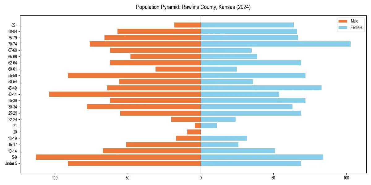 Population pyramid for 