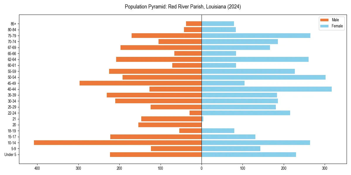 Population pyramid for 
