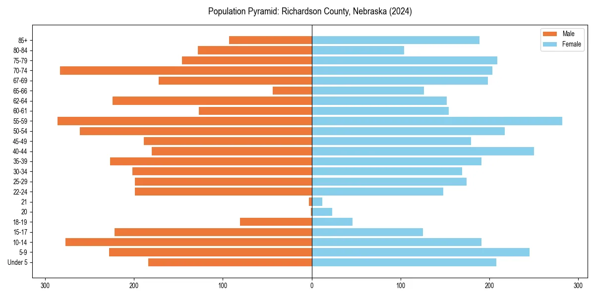 Population pyramid for 