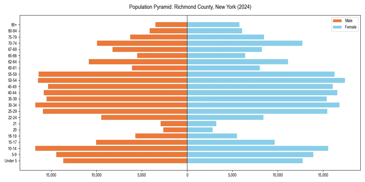 Population pyramid for 