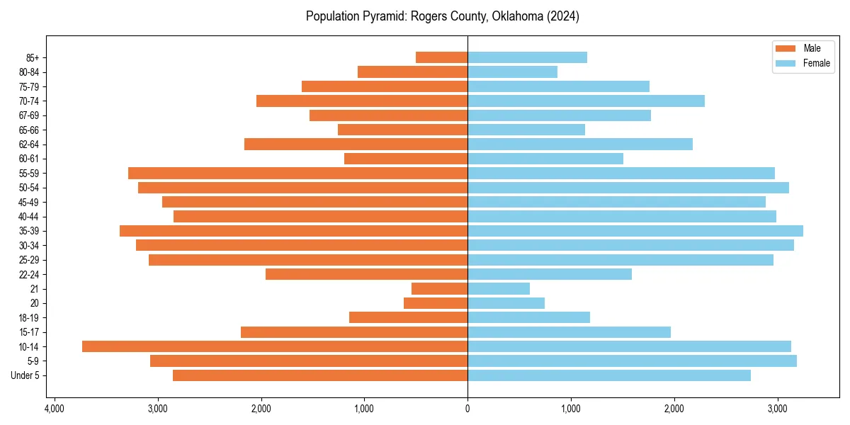 Population pyramid for 