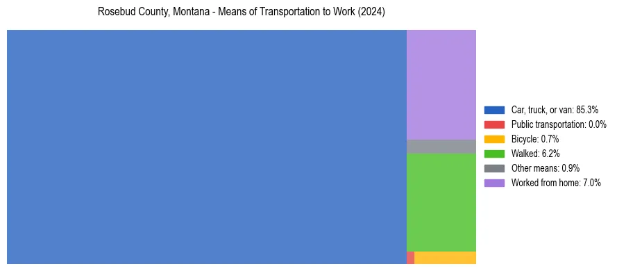 Commute modes in Rosebud County, Montana