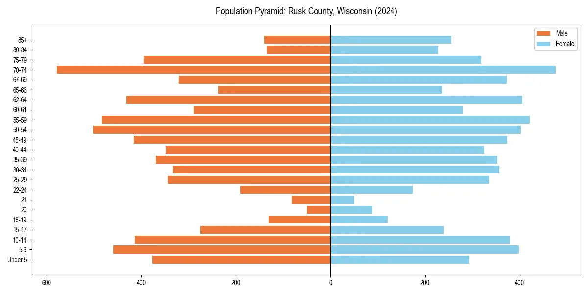 Population pyramid for 
