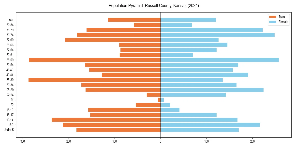 Population pyramid for 