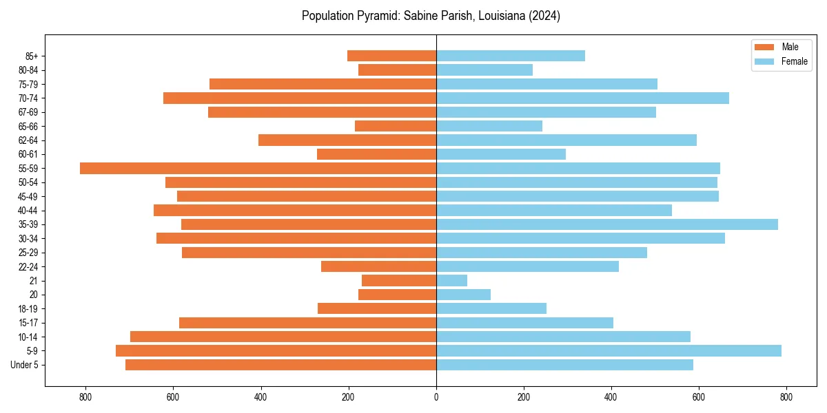 Population pyramid for 