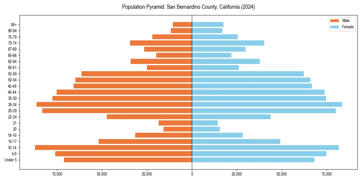 Population pyramid for 