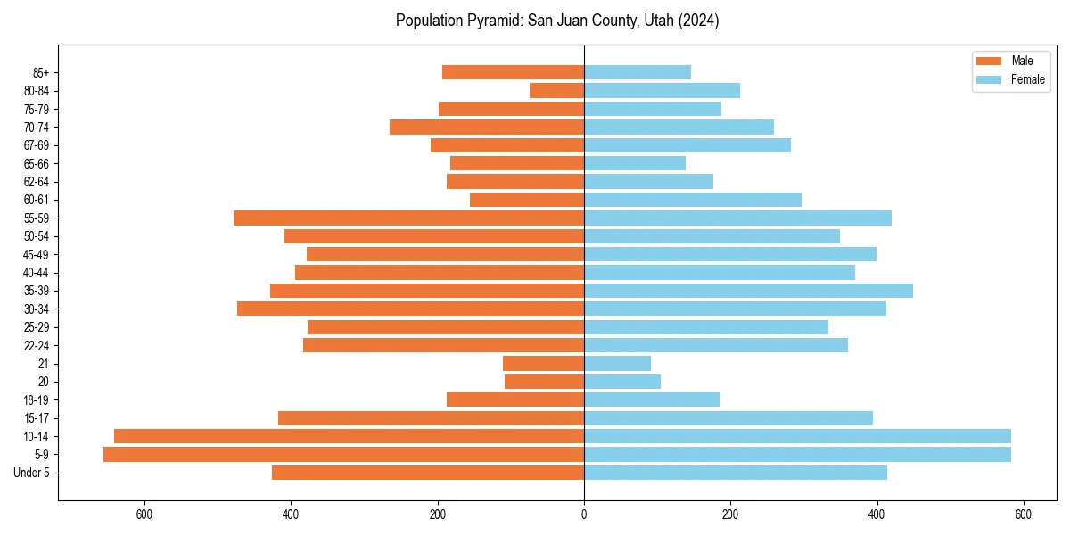 Population pyramid for 