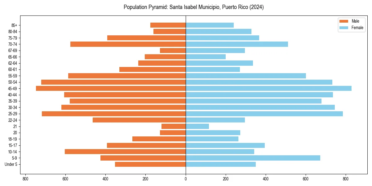 Population pyramid for 