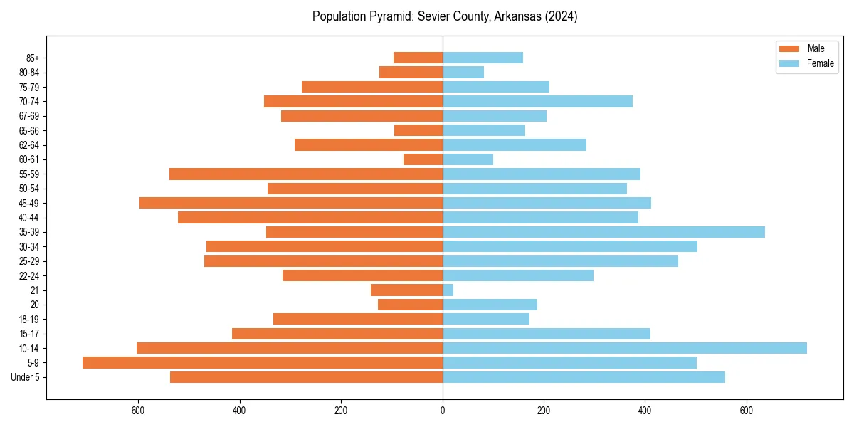 Population pyramid for 
