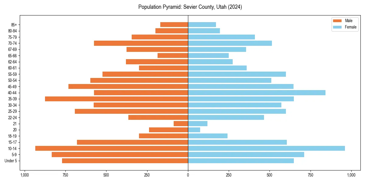 Population pyramid for 