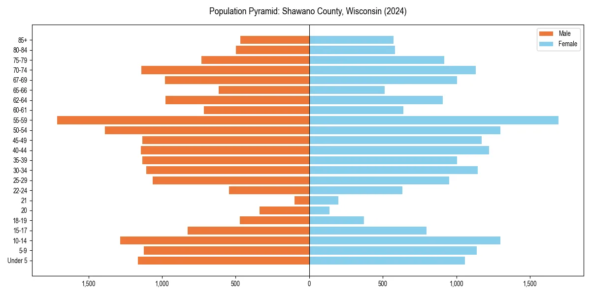 Population pyramid for 