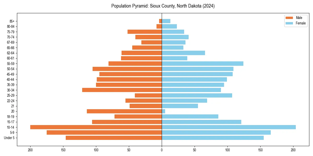 Population pyramid for 