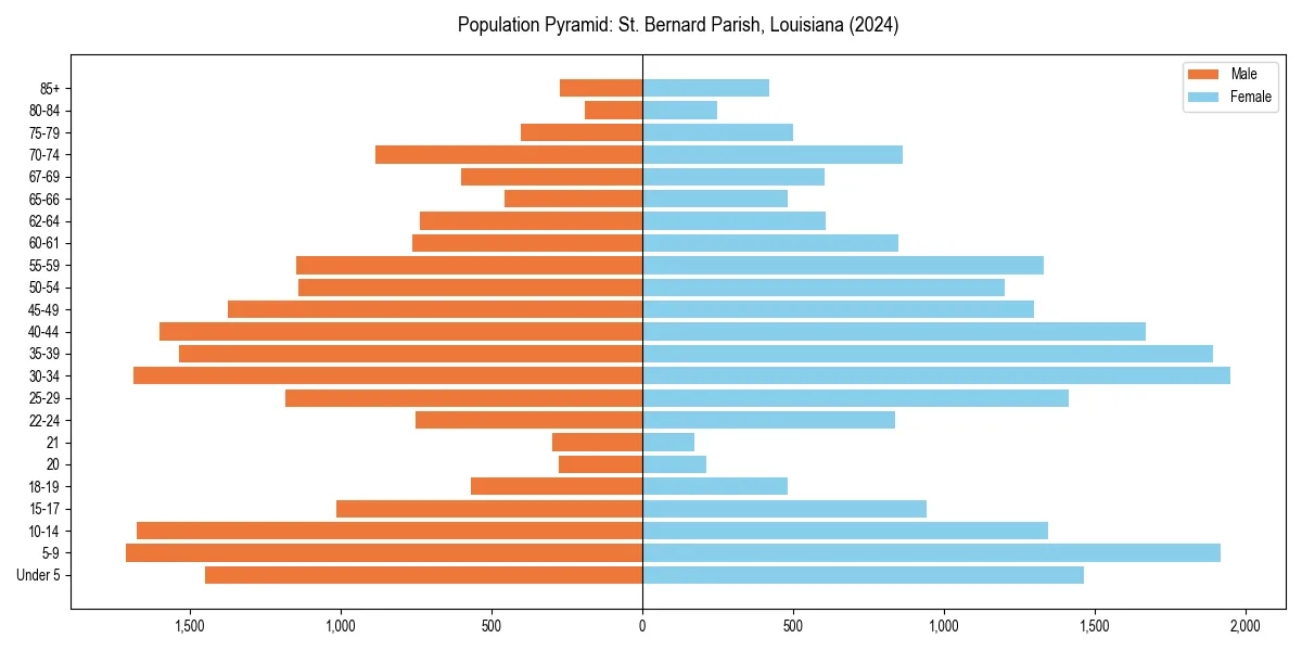 Population pyramid for 