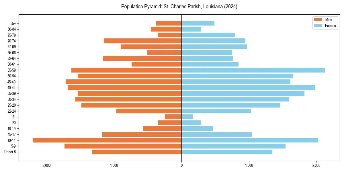 Population pyramid for 