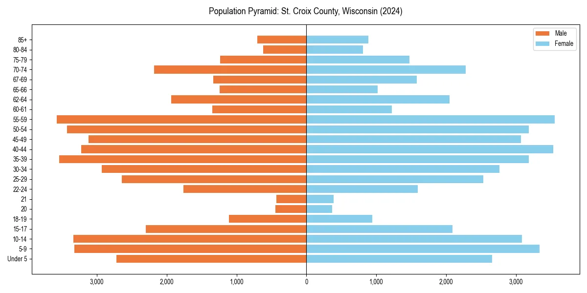 Population pyramid for 