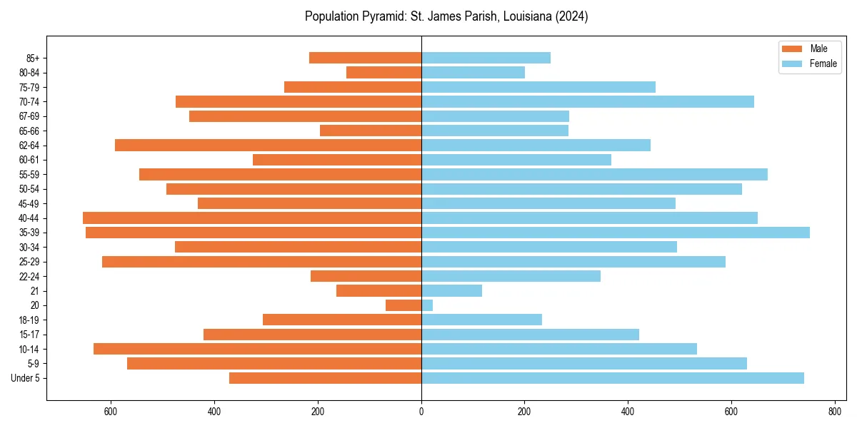 Population pyramid for 