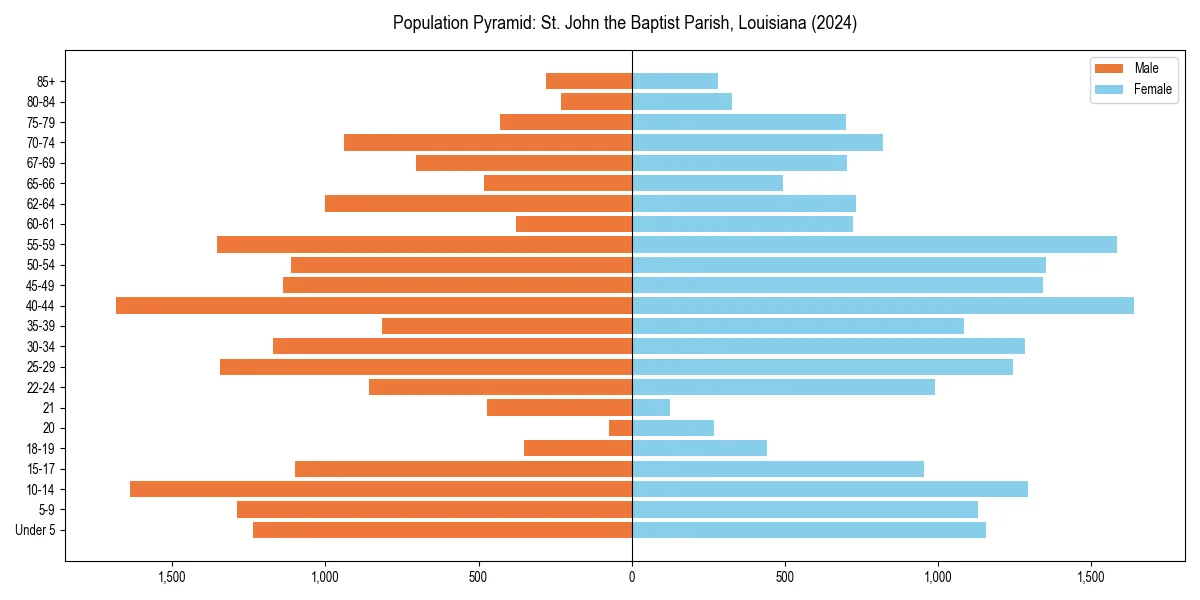 Population pyramid for 