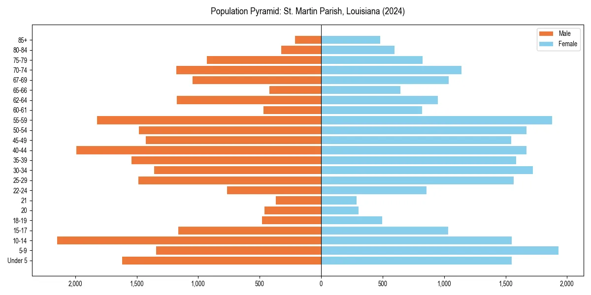 Population pyramid for 