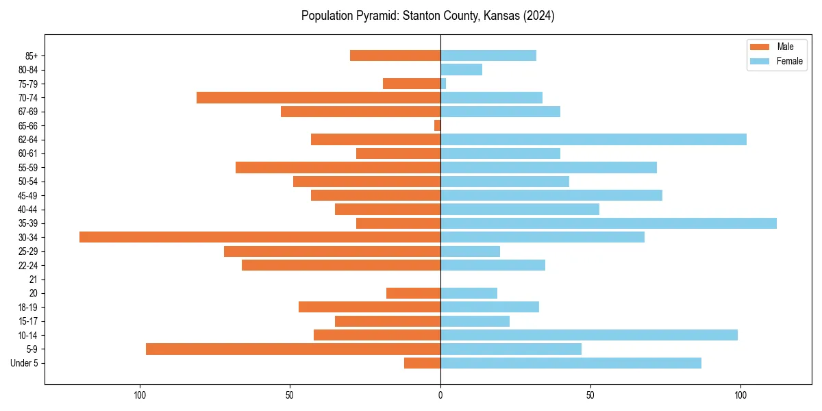 Population pyramid for 